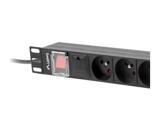 LANBERG POWER STRIP PDU RACK 19" (1U, 16A, 7X Shuko, 2m)