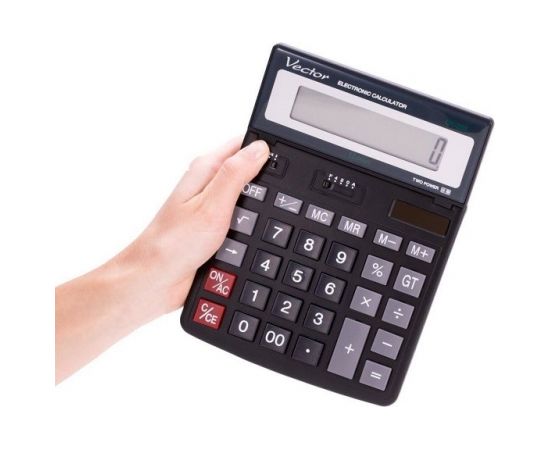 VECTOR CALCULATOR, OFFICE KAV DK-206 BLK, BLACK