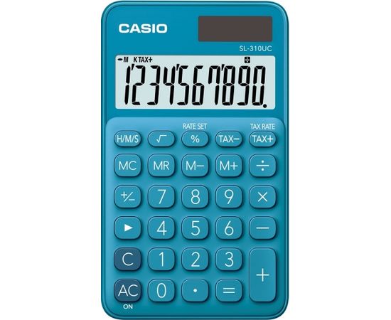 CASIO CALCULATOR POCKET SL-310UC-BU BLUE, 10 DIGITAL DISPLAY