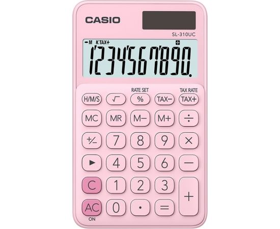 CASIO POCKET CALCULATOR SL-310UC PK PINK, 10 DIGIT DISPLAY