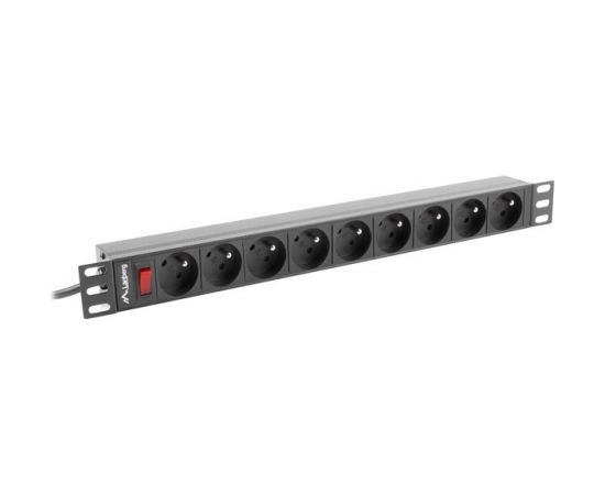LANBERG POWER STRIP RACK 19" (1U, 16A, 9X 230V PL)