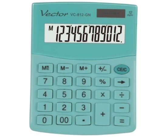 VECTOR CALCULATOR OFFICE KAV VC-812 GN GREEN