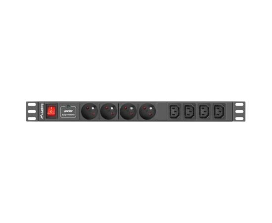 Lanberg Power strip Rack PDU (1u,10a,8x 230v,2m) pdu-04e04i-0200-iec-bk