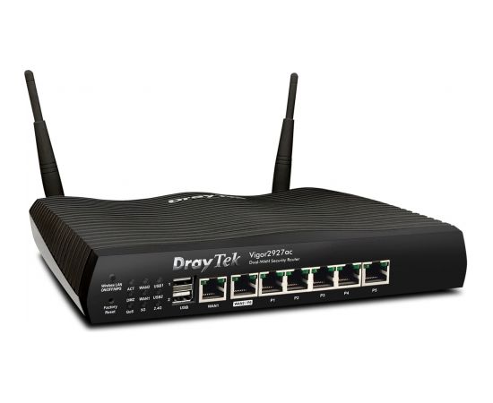 Dray Tek Draytek Vigor2927ac wireless router Gigabit Ethernet Dual-band (2.4 GHz / 5 GHz) 5G Black