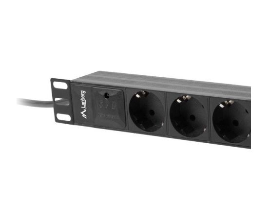 LANBERG POWER STRIP 10" RACK (1U, 16A, 3X SHUKO)