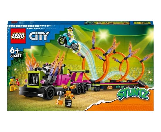 LEGO City Wyzwanie kaskaderskie — ciężarówka i ogniste obręcze (60357)
