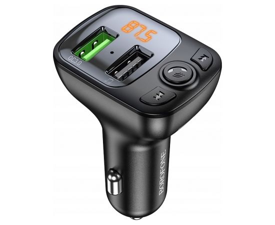 Borofone BC41 automašīnas FM raidītājs USB | Micro SD | Bluetooth 5.0 | FLAC | QC 3.0A