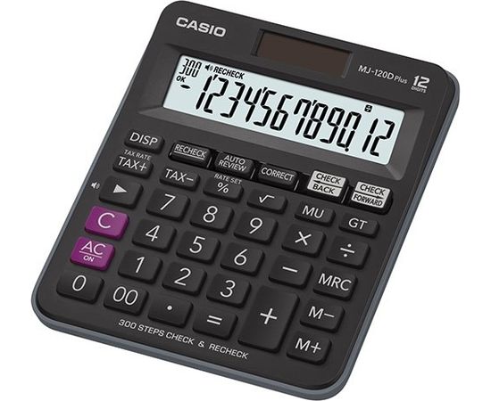 CASIO OFFICE CALCULATOR MJ-120D PLUS BLACK , 12 DIGIT DISPLAY