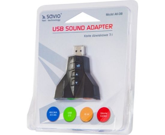 SAVIO Sound Card 7in1, Vitrual 7.1CH AK-08