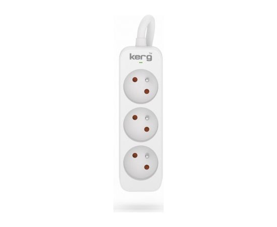 Hsk Data Kerg M02388 3 Earthed sockets  - 3m power strip with 3x1,5mm2 cable, 16A