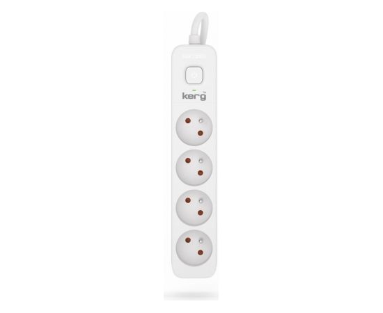 Hsk Data Kerg M02392 4 Earthed sockets  - 3.0m power strip with 3x1mm2 cable, 10A