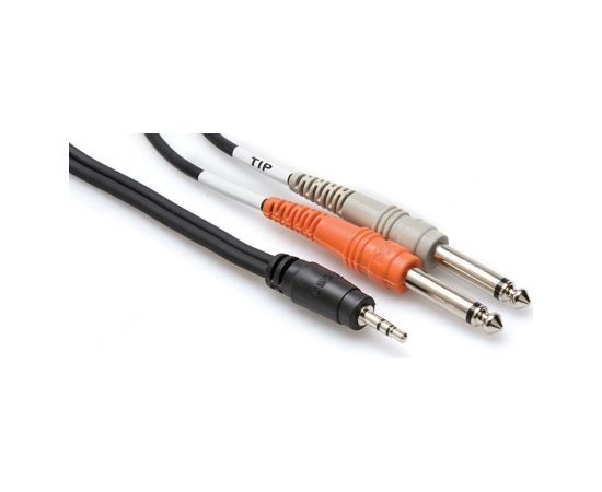 Hosa Technology CMP-153 audio cable 0.91 m 3.5mm 2 x 6.35mm TS Black, Grey, Orange
