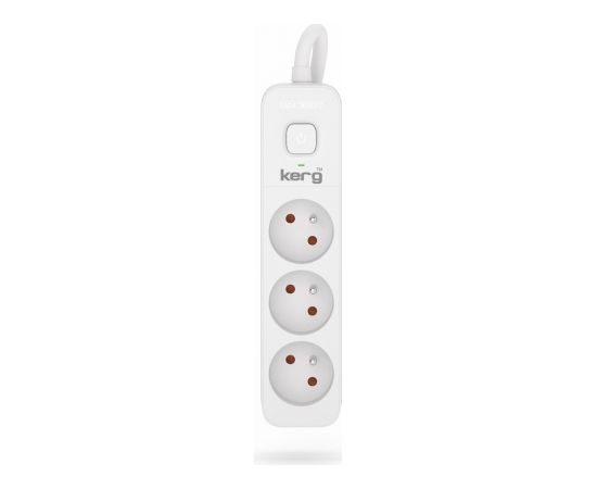 Hsk Data Kerg M02379 3 Earthed sockets  - 10m power strip with 3x1,5mm2 cable, 16A
