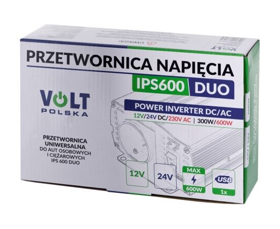 Volt Polska Przetwornica napiecia IPS 600 DUO 12/24V/230V