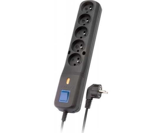 LESTAR LV530W 2,5M surge protector Black, Grey 5 AC outlet(s) 2.5 m