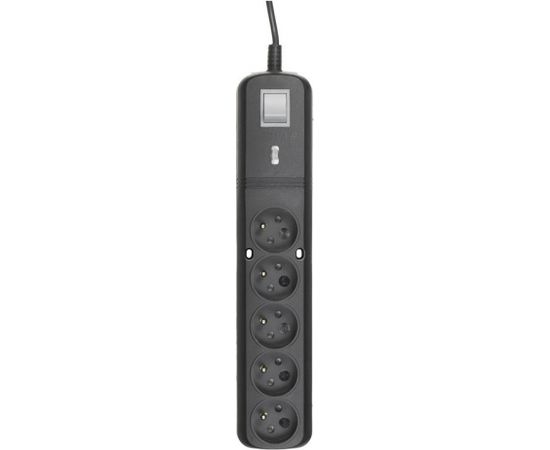 LESTAR LV530W 2,5M surge protector Black, Grey 5 AC outlet(s) 2.5 m