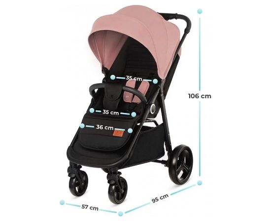 Stroller KINDERKRAFT GRANDE + PINK 22KG