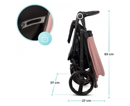 Stroller KINDERKRAFT GRANDE + PINK 22KG