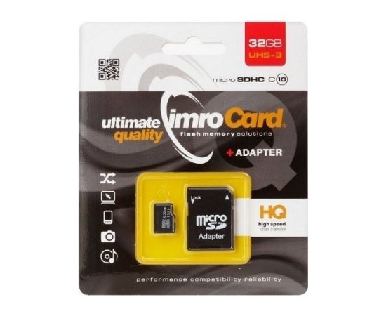 IMRO MICROSD10/32G UHS-3 ADP memory card 32 GB MicroSDHC Class 10 UHS-III