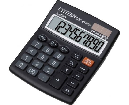 CITIZEN SDC-810NR OFFICE CALCULATOR, 10-DIGIT, 127X105MM, BLACK