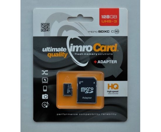 IMRO MICROSDXC 10/128GB UHS-3 ADP Memory card Class 10