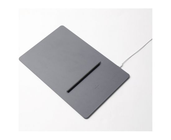 POUT HANDS3 PRO - Mouse pad with high-speed wireless charging, dust gray