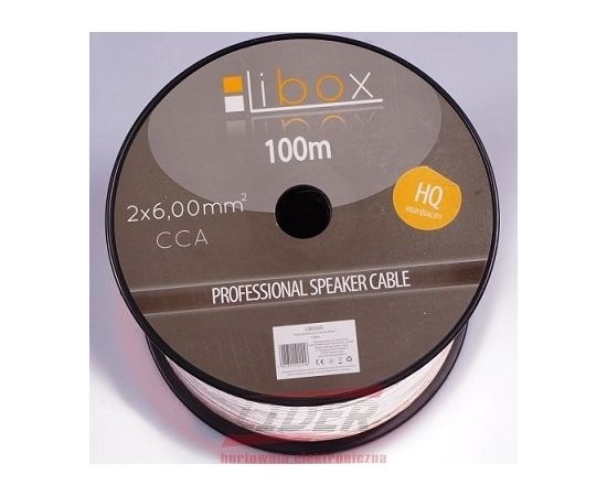 Libox  2x6,00mm LB0049 audio cable 100 m Transparent