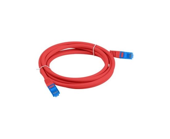 LANBERG PATCHCORD S/FTP CAT.6A 1.5M RED LSZH