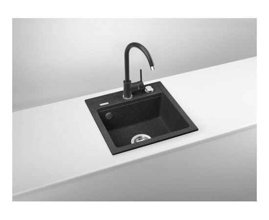 GRANITE SINK WITH MIXER TAP 1-BOWL DEANTE GRAPHITE MATT ZORBA