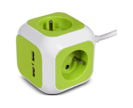 GreenBlue GB118 MagicCube 2xUSB 1.4m French Type Multi Powered 2xUSB