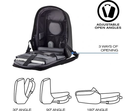 XD DESIGN ANTI-THEFT BACKPACK BOBBY HERO SMALL BLACK P/N: P705.701