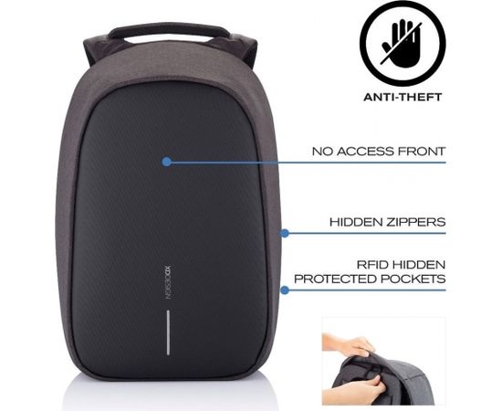 XD DESIGN ANTI-THEFT BACKPACK BOBBY HERO SMALL BLACK P/N: P705.701