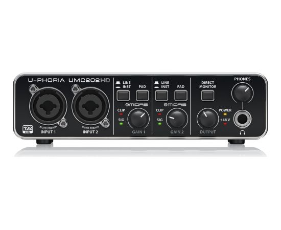 Behringer UMC202HD recording audio interface