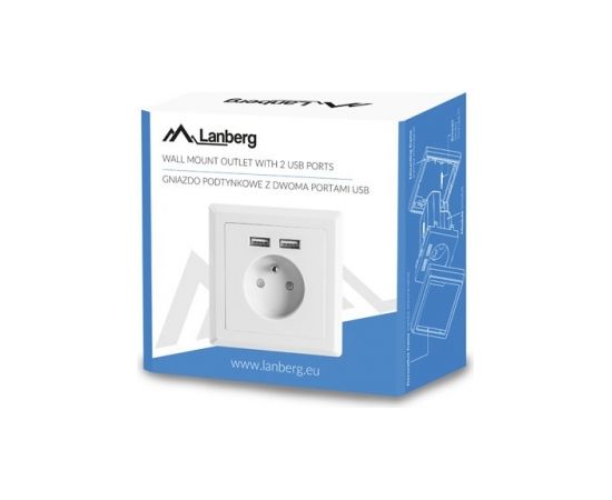 Lanberg AC-WS01-USB2-E socket/socket set
