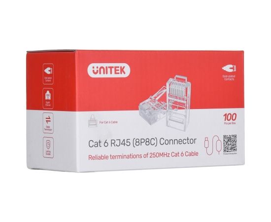 UNITEK MODULAR CONNECTOR RJ45 (8P8C), CAT.6, Y-OT19TP