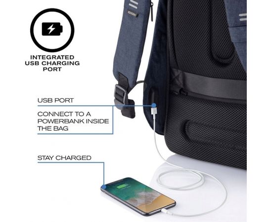XD DESIGN ANTI-THEFT BACKPACK BOBBY HERO SMALL NAVY P/N: P705.705 Mugursomas