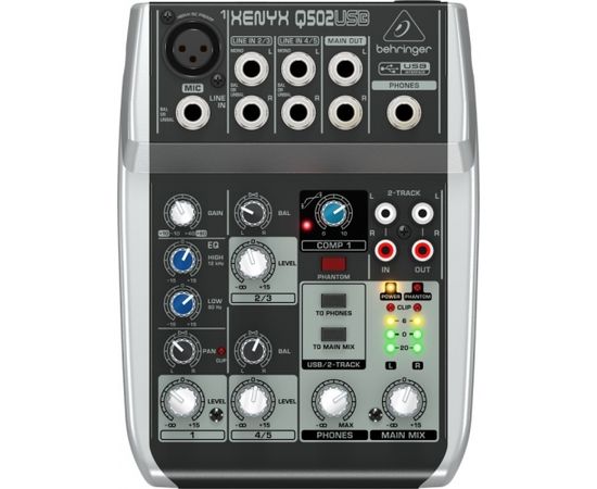 Behringer Q502USB audio mixer 5 channels