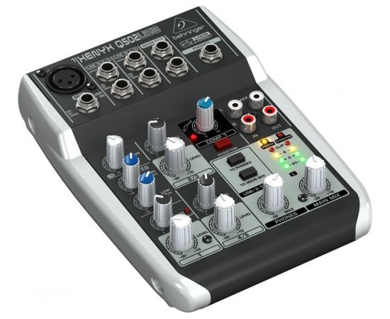 Behringer Q502USB audio mixer 5 channels