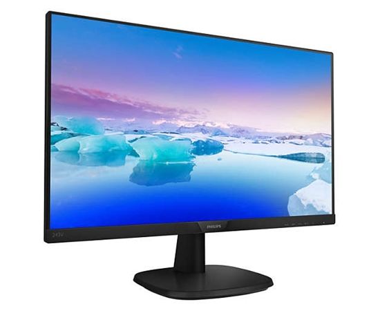 Philips 243V7QJABF/00 23.8 ", FHD, 1920x1080 pixels, 16:9, LCD, IPS, 5 ms, 250 cd/m², Black, D-Sub cable, Audio, Power