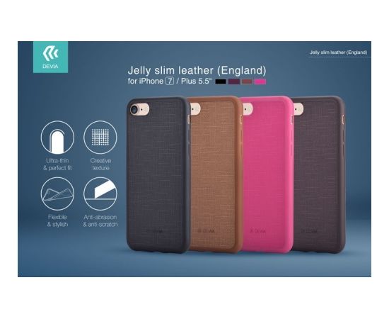 DEVIA Apple iPhone 7 Plus Jelly Slim Case  Brown