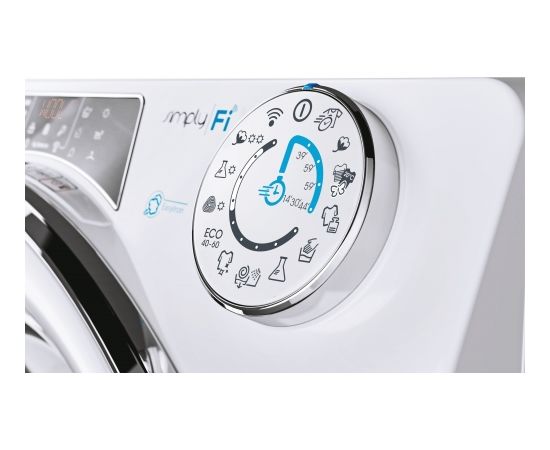 Candy Veļas mašīna with Dryer ROW4964DWMCE/1-S Energy efficiency class A, Front loading, Washing capacity 9 kg, 1400 RPM, Depth 58 cm, Width 60 cm, Display, TFT, Drying system, Drying capacity 6 kg, Steam function, Wi-Fi, White, Free standing