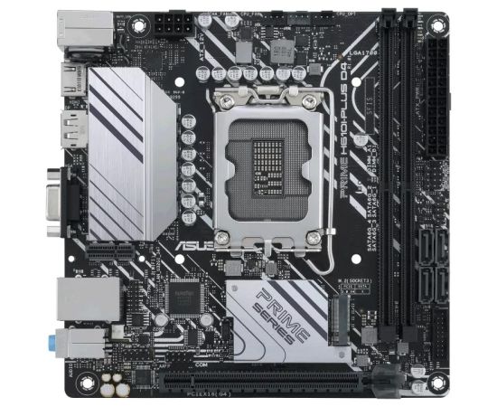 Asus PRIME H610I-PLUS D4-CSM Processor family Intel, Processor socket  LGA1700, DDR4 DIMM, Memory slots 2, Supported hard disk drive interfaces 	SATA, M.2, Number of SATA connectors 4, Chipset  Intel H610,  Mini ITX