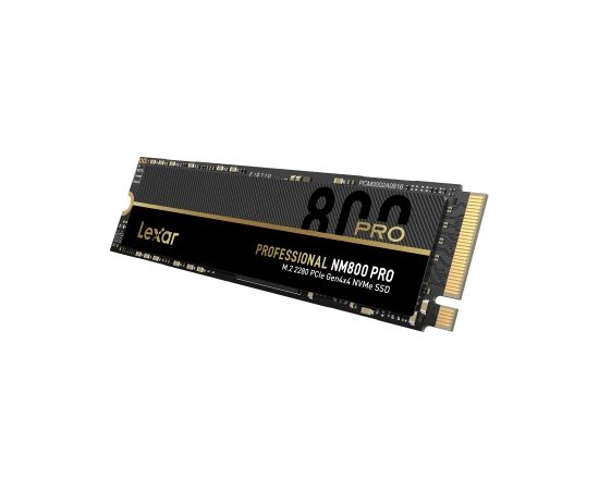 Lexar NM800 PRO 1000 GB, SSD form factor M.2 2280, SSD interface M.2 NVMe 1.4, Write speed 6300 MB/s, Read speed 7500 MB/s