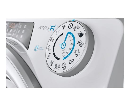 Candy Veļas mašīna RO41274DWMSE/1-S Energy efficiency class A, Front loading, Washing capacity 7 kg, 1200 RPM, Depth 45 cm, Width 60 cm, Display, TFT, Steam function, Wi-Fi, White