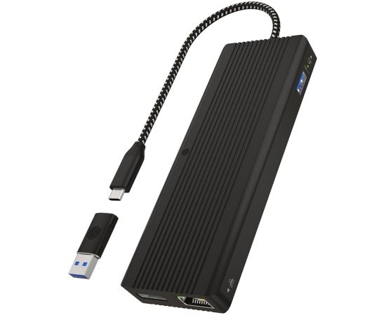 Raidsonic Icy Box 9-in-1 USB Type-C and Type-A dock with dual video output 	IB-DK4080AC Dokstacijas portatīvajiem datoriem