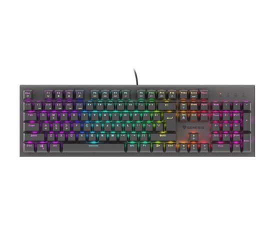 Genesis THOR 303, Mechanical Gaming Keyboard, RGB LED light, US, Black, Wired, USB Type-A