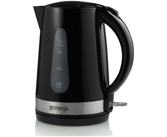 Gorenje Kettle K17BK Standard,  Plastic/ metal, Black, 2200 W, 360° rotational base, 1.7 L