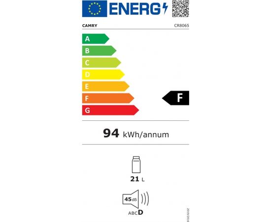 Ceļojumu ledusskapis Camry CR 8065 24 L, 12 V/220 V, F, ar sildīšanas funkciju