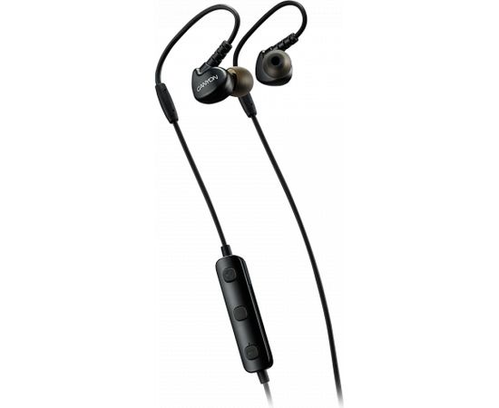 CANYON BTH-1 Bluetooth sport earphones with microphone, cable length 0.3m, 18*25*22mm, 0.028kg, Black