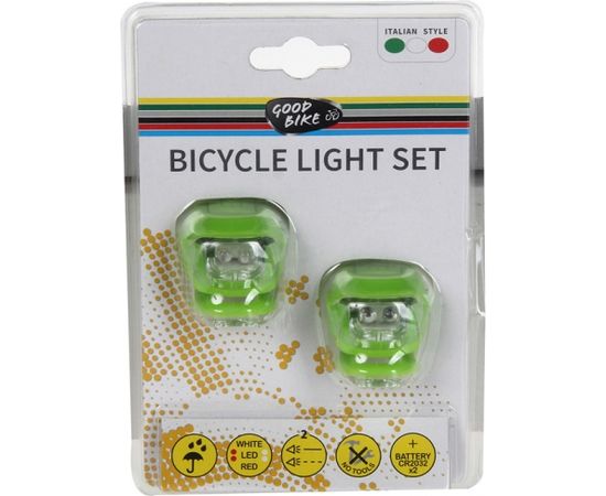 Velo lukturu komplekts: priekš./aizm. 2LED+2LED, 2režīmi